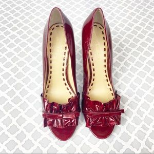 GUC Enzo Angiolini Patent Leather Open Toe Heel